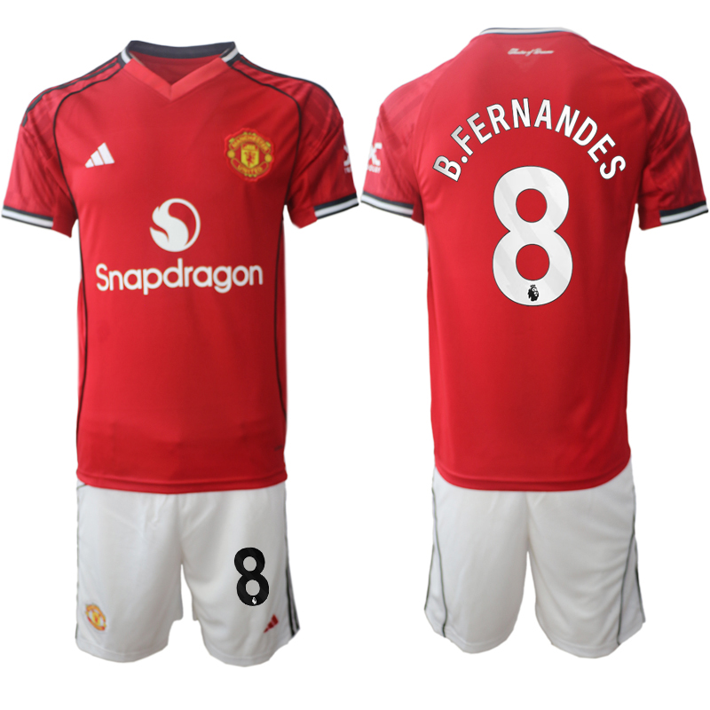 Men 2025-2026 Club Manchester United home Red #8 Soccer Jersey->manchester united jersey->Soccer Club Jersey